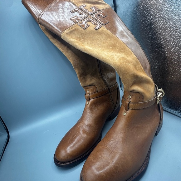Tory Burch Brown Leather Riding Boots - Picture 2 of 8